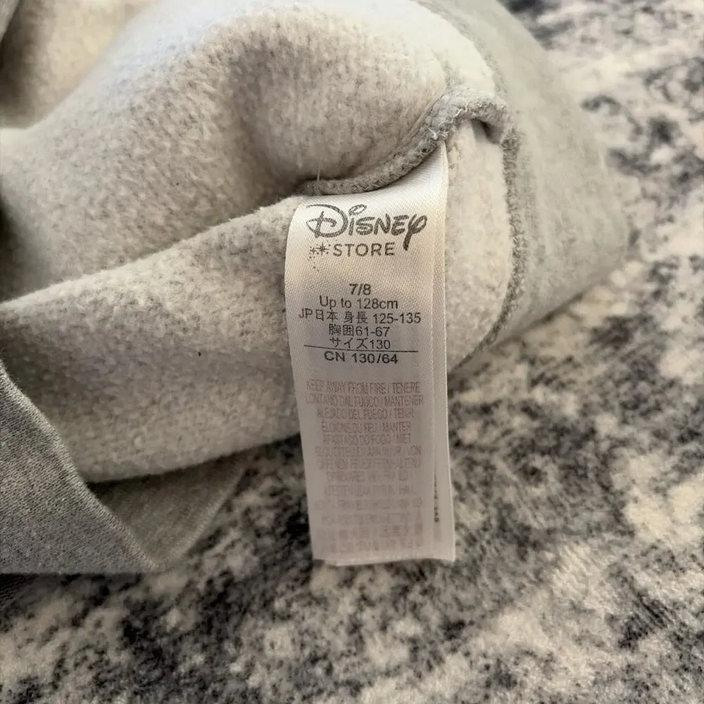 Disney Store Frozen Girls Sz 7/8 Hoodie Snowflakes Sweater‎ Glitter Rhinestones